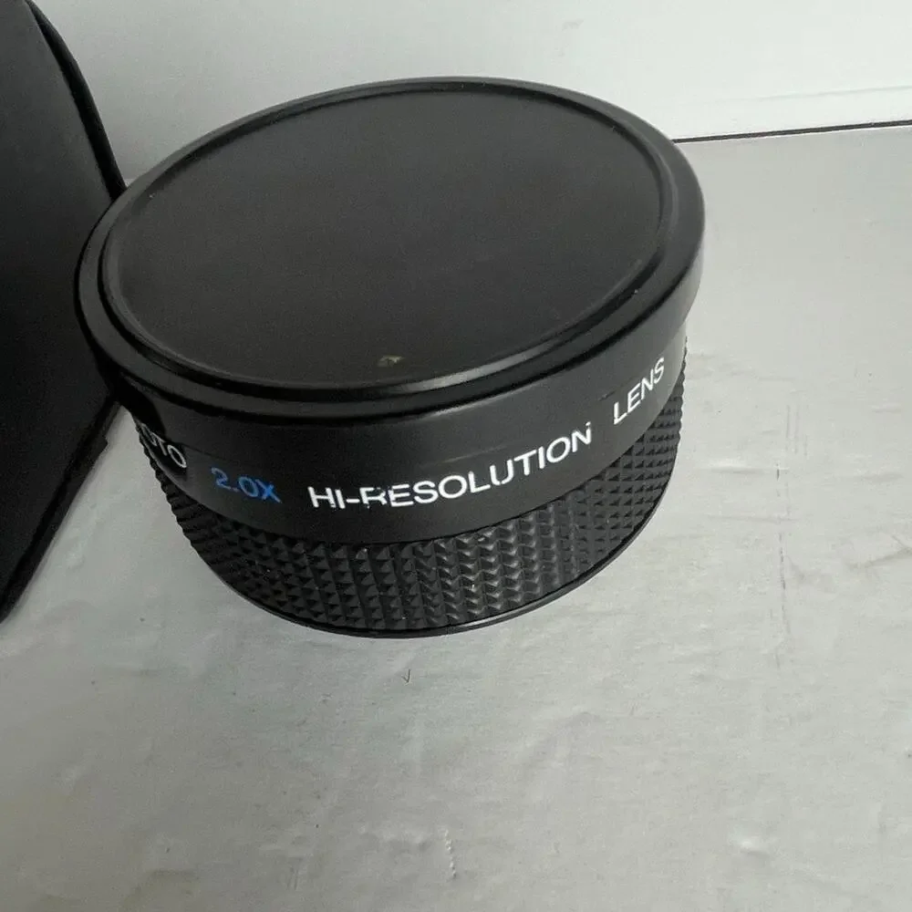 Ambico Video V-0313 Telephoto 2.0X Hi-Resolution Lens Japan 52mm 49mm Case